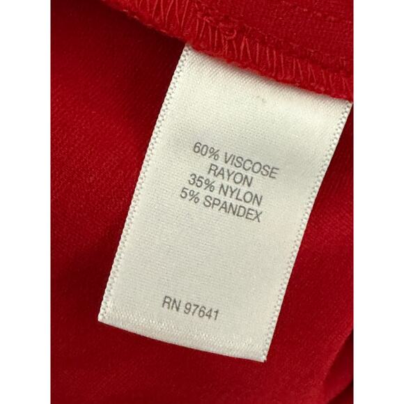 J. Jill Skirt Women MEDIUM Red‎ Viscose Nylon Spandex Blend Stretch Pencil Mini - Picture 5 of 8